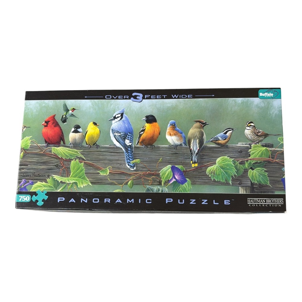 Hautman‎ Brothers 750 pcs Panoramic Jigsaw Puzzle Song Birds 3 Feet